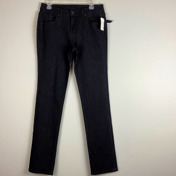 Nwt Jag jeans size 10 mid rise slim leg dark denim black - Picture 1 of 9